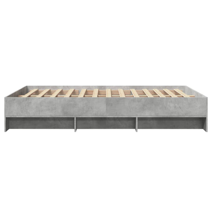 Cadru de pat, gri beton, 120x200 cm, lemn prelucrat - WALTI WALTI