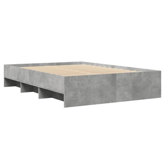 Cadru de pat, gri beton, 120x200 cm, lemn prelucrat - WALTI WALTI