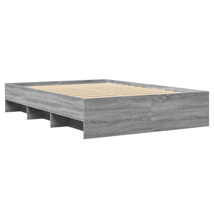 Cadru de pat, gri sonoma, 120x200 cm, lemn prelucrat - WALTI WALTI