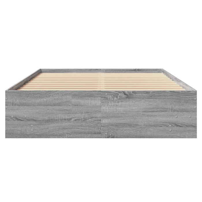 Cadru de pat, gri sonoma, 120x200 cm, lemn prelucrat - WALTI WALTI