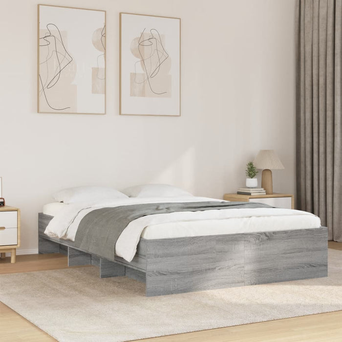 Cadru de pat, gri sonoma, 120x200 cm, lemn prelucrat - WALTI WALTI