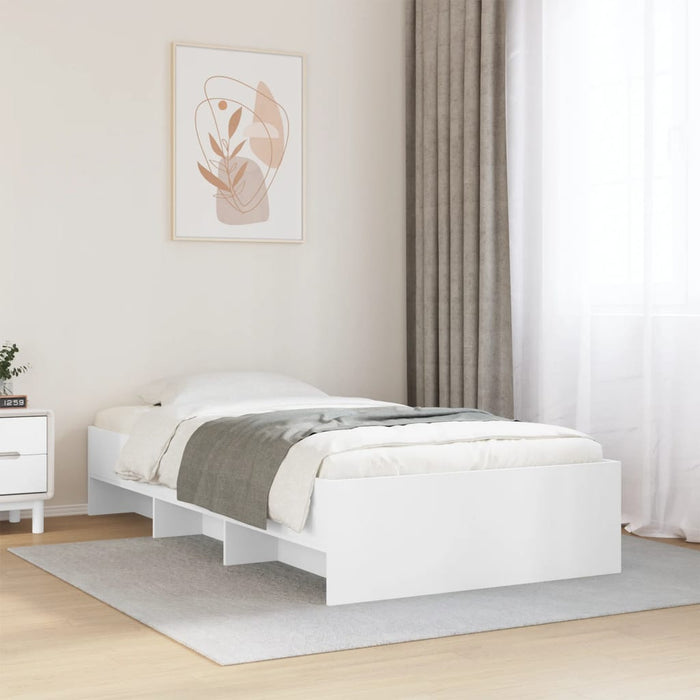 Cadru de pat, alb, 100x200 cm, lemn prelucrat - WALTI WALTI