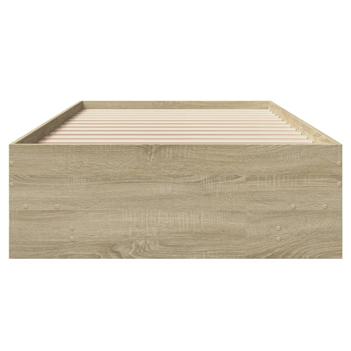 Cadru pat fără saltea stejar sonoma 100x200 cm lemn prelucrat - WALTI WALTI
