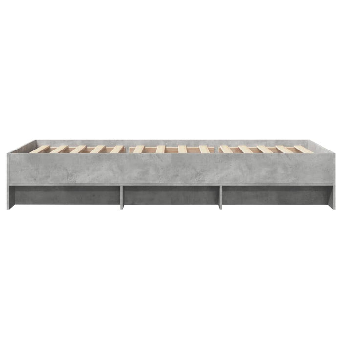 Cadru de pat, gri beton, 100x200 cm, lemn prelucrat - WALTI WALTI