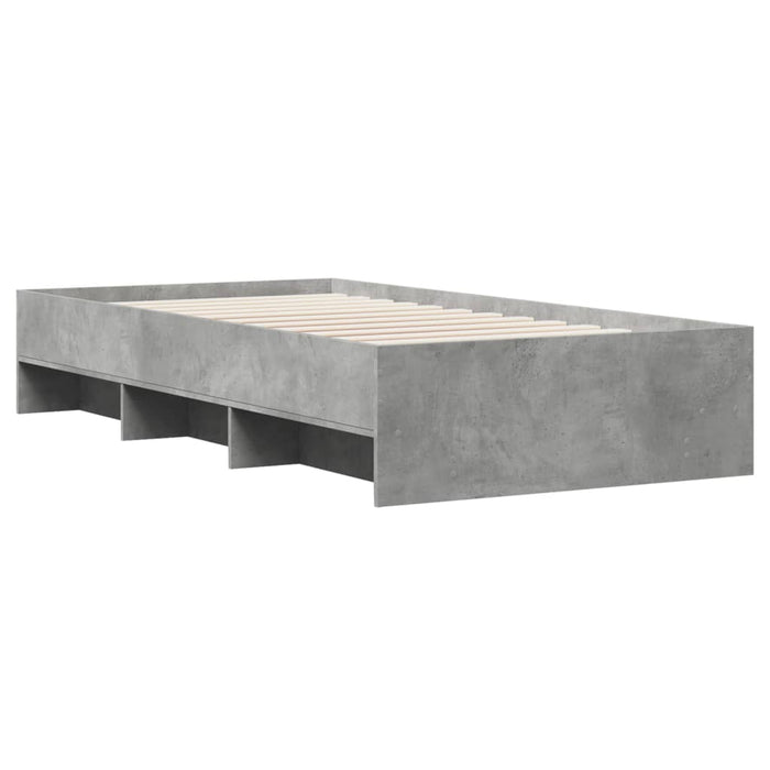 Cadru de pat, gri beton, 90x200 cm, lemn prelucrat - WALTI WALTI