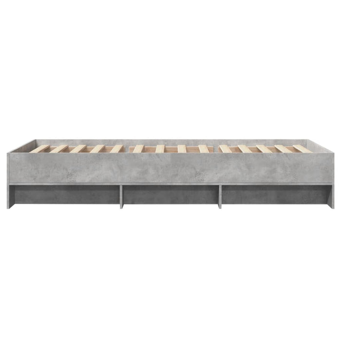 Cadru de pat, gri beton, 90x200 cm, lemn prelucrat - WALTI WALTI