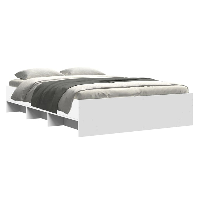 Cadru de pat, alb, 140x190 cm, lemn prelucrat - WALTI WALTI