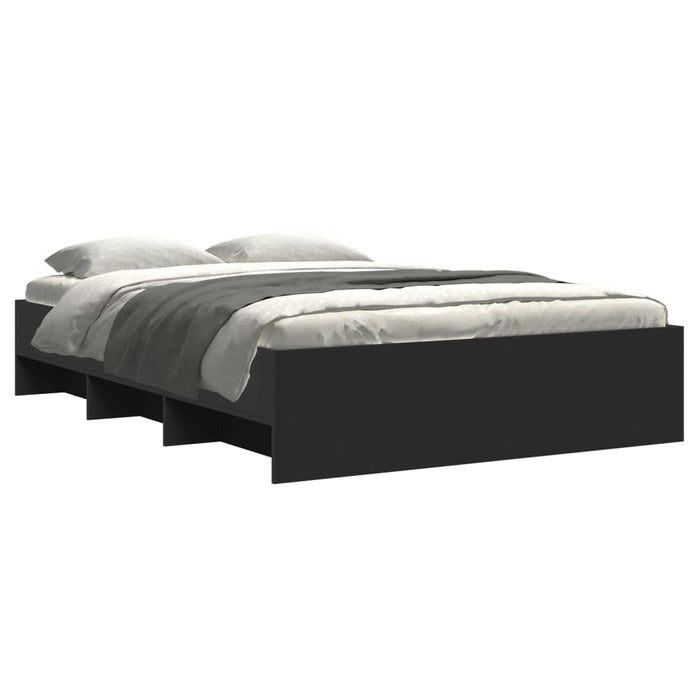 Cadru de pat, negru, 140x190 cm, lemn prelucrat - WALTI WALTI