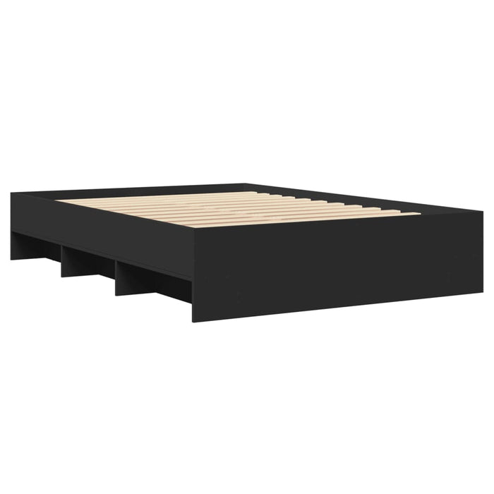 Cadru de pat, negru, 140x190 cm, lemn prelucrat - WALTI WALTI