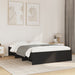 Cadru de pat, negru, 140x190 cm, lemn prelucrat - WALTI WALTI