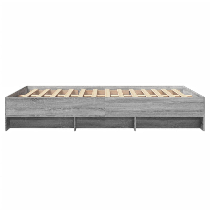 Cadru de pat, gri sonoma, 140x190 cm, lemn prelucrat - WALTI WALTI