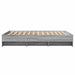 Cadru de pat, gri sonoma, 140x190 cm, lemn prelucrat - WALTI WALTI