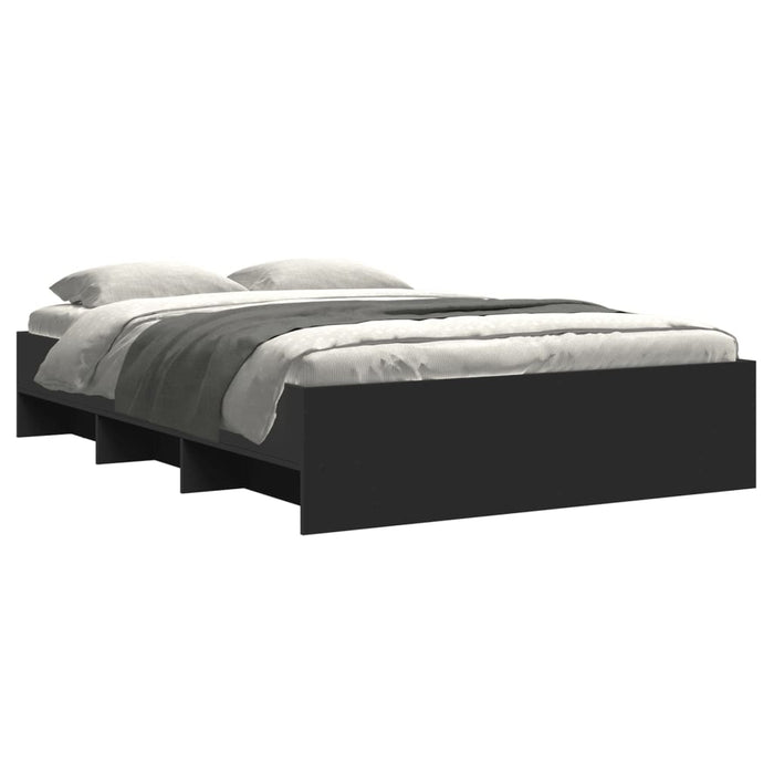 Cadru de pat, negru ,135x190 cm, lemn prelucrat - WALTI WALTI
