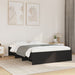 Cadru de pat, negru ,135x190 cm, lemn prelucrat - WALTI WALTI