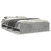 Cadru de pat, gri beton, 135x190 cm, lemn prelucrat - WALTI WALTI