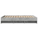 Cadru de pat, gri beton, 135x190 cm, lemn prelucrat - WALTI WALTI