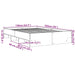 Cadru de pat, gri beton, 135x190 cm, lemn prelucrat - WALTI WALTI