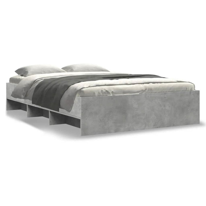 Cadru de pat, gri beton, 120x190 cm, lemn prelucrat - WALTI WALTI