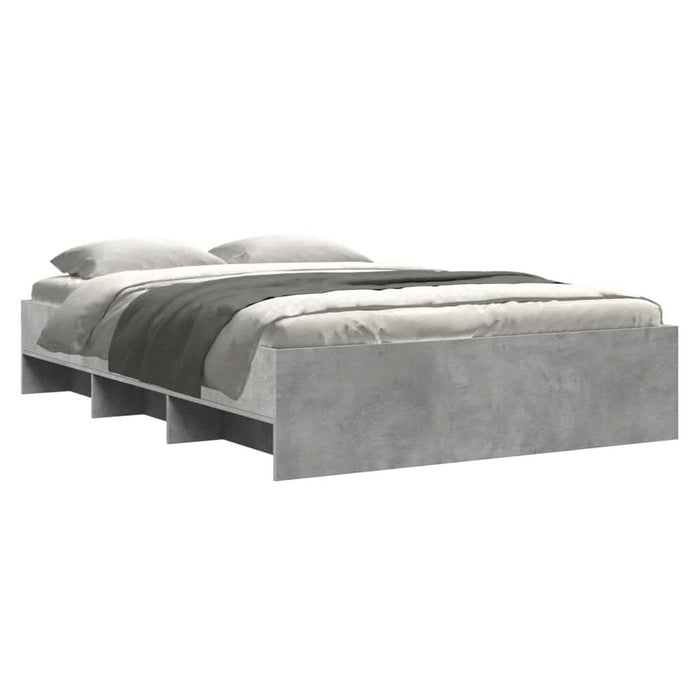 Cadru de pat, gri beton, 120x190 cm, lemn prelucrat - WALTI WALTI