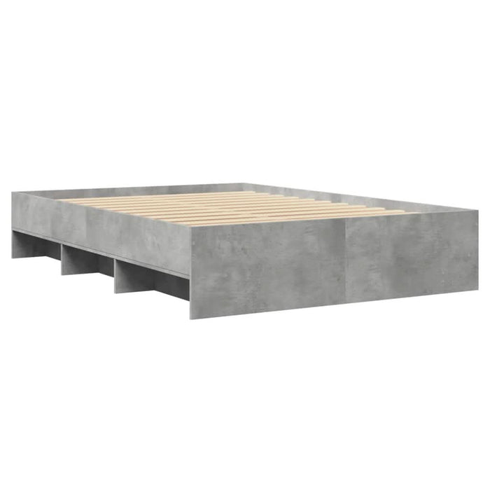 Cadru de pat, gri beton, 120x190 cm, lemn prelucrat - WALTI WALTI