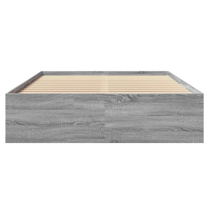 Cadru de pat, gri sonoma, 120x190 cm, lemn prelucrat - WALTI WALTI