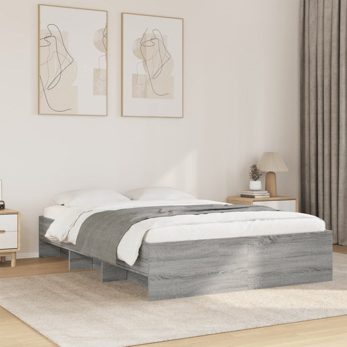 Cadru de pat, gri sonoma, 120x190 cm, lemn prelucrat - WALTI WALTI