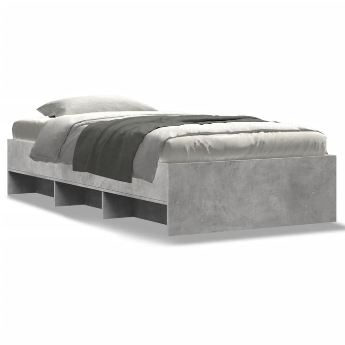 Cadru de pat, gri beton, 90x190 cm, lemn prelucrat - WALTI WALTI