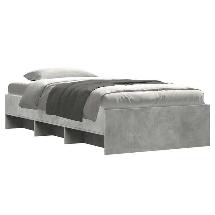 Cadru de pat, gri beton, 90x190 cm, lemn prelucrat - WALTI WALTI