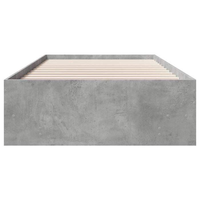 Cadru de pat, gri beton, 90x190 cm, lemn prelucrat - WALTI WALTI