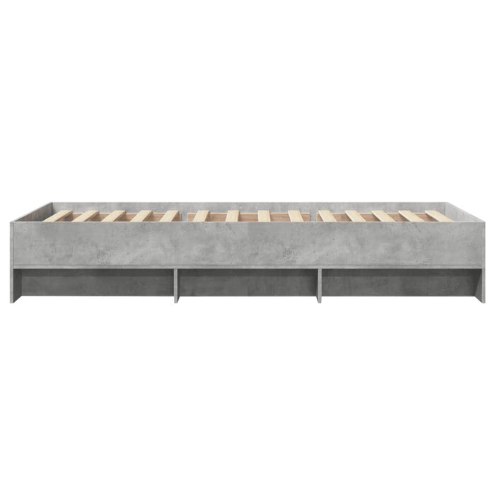 Cadru de pat, gri beton, 90x190 cm, lemn prelucrat - WALTI WALTI
