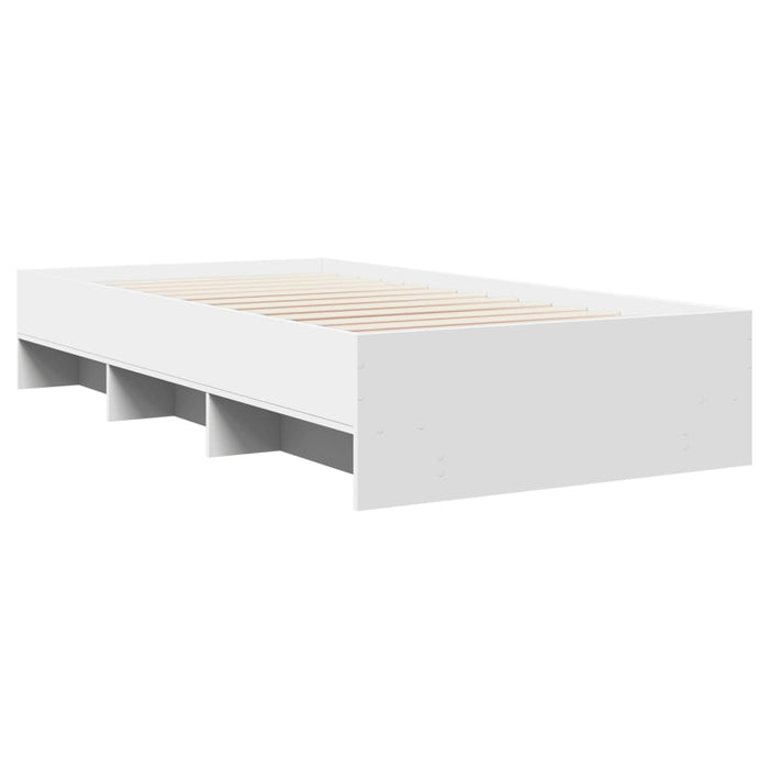 Cadru de pat, alb, 75x190 cm, lemn prelucrat - WALTI WALTI