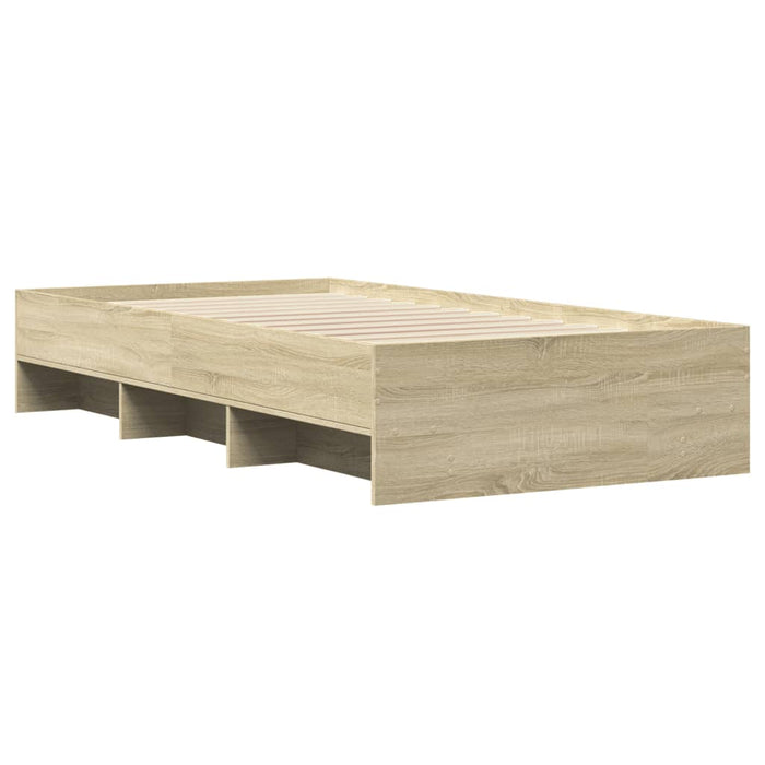 Cadru pat fără saltea, stejar sonoma 75x190 cm lemn prelucrat - WALTI WALTI