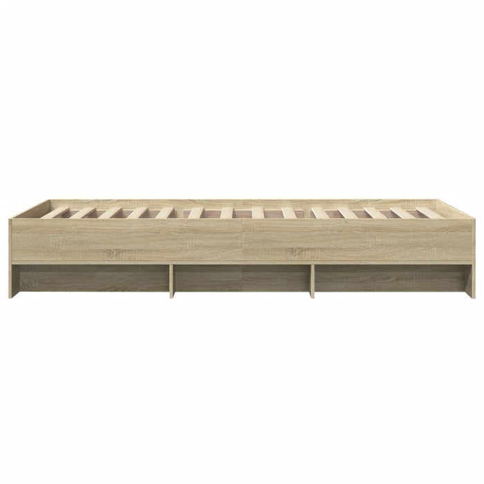 Cadru pat fără saltea, stejar sonoma 75x190 cm lemn prelucrat - WALTI WALTI