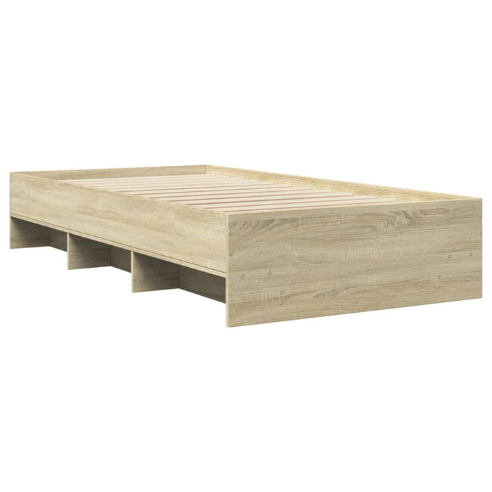 Cadru pat fără saltea, stejar sonoma 75x190 cm lemn prelucrat - WALTI WALTI