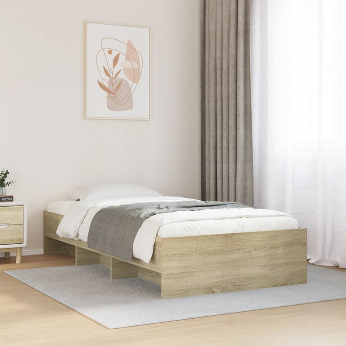 Cadru pat fără saltea, stejar sonoma 75x190 cm lemn prelucrat - WALTI WALTI