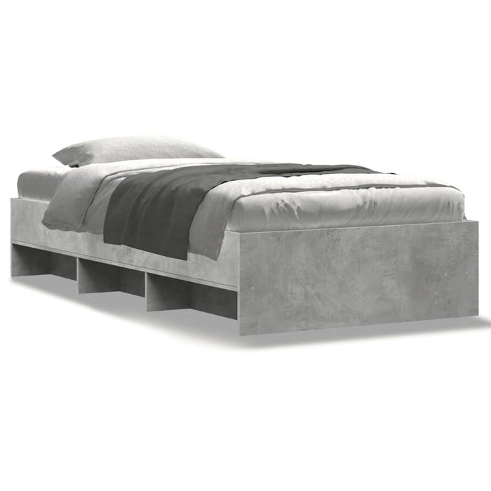 Cadru de pat, gri beton, 75x190 cm, lemn prelucrat - WALTI WALTI