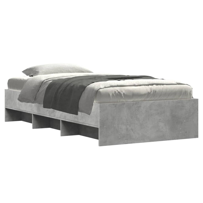 Cadru de pat, gri beton, 75x190 cm, lemn prelucrat - WALTI WALTI
