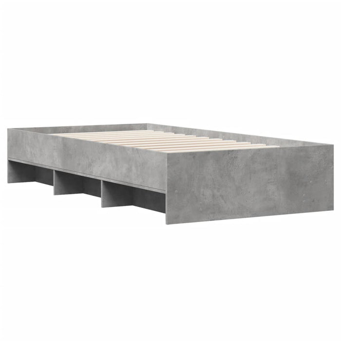 Cadru de pat, gri beton, 75x190 cm, lemn prelucrat - WALTI WALTI