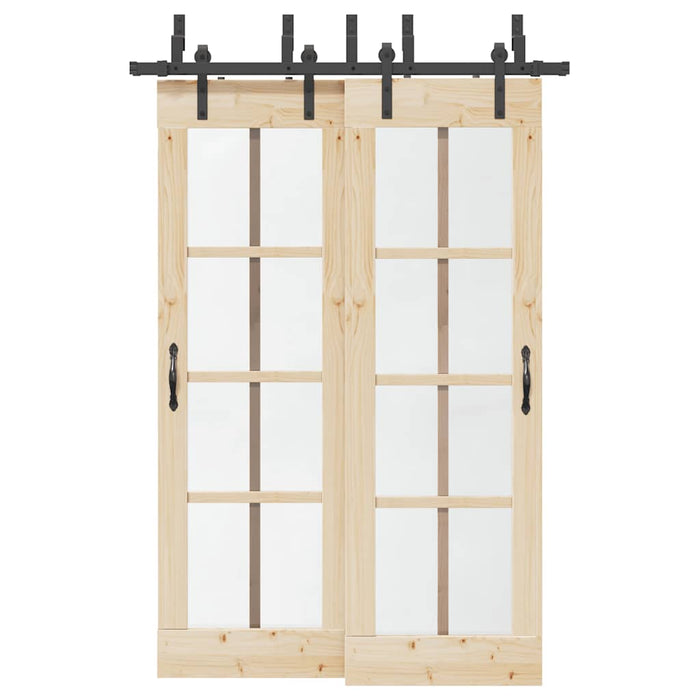 Set feronerie pentru uși glisante, negru, 152,5 cm, oțel - WALTI WALTI