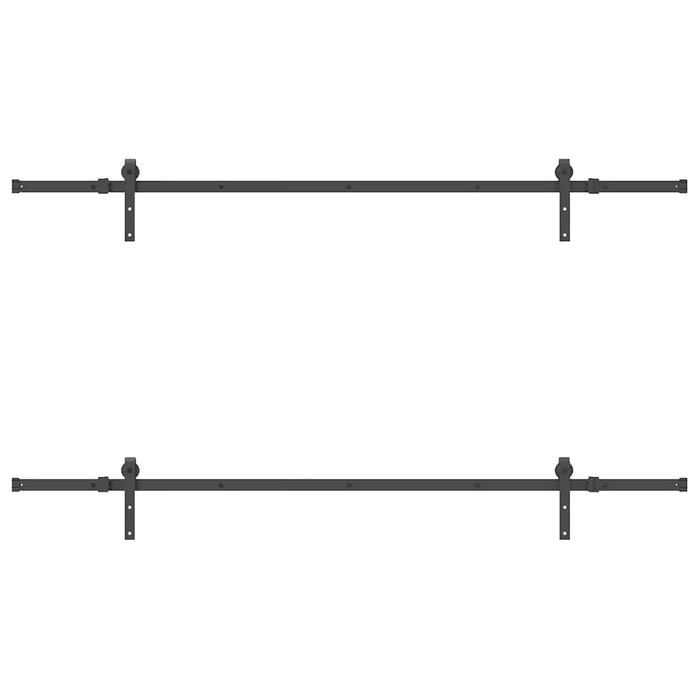 Set feronerie pentru uși glisante, negru, 213,5 cm, oțel - WALTI WALTI
