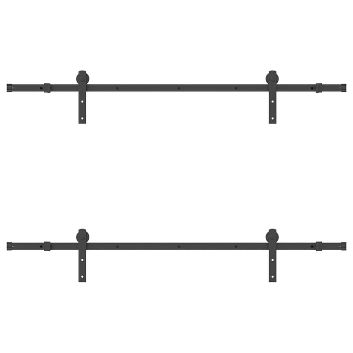 Set feronerie pentru ușă glisantă, negru, 183 cm, oțel - WALTI WALTI