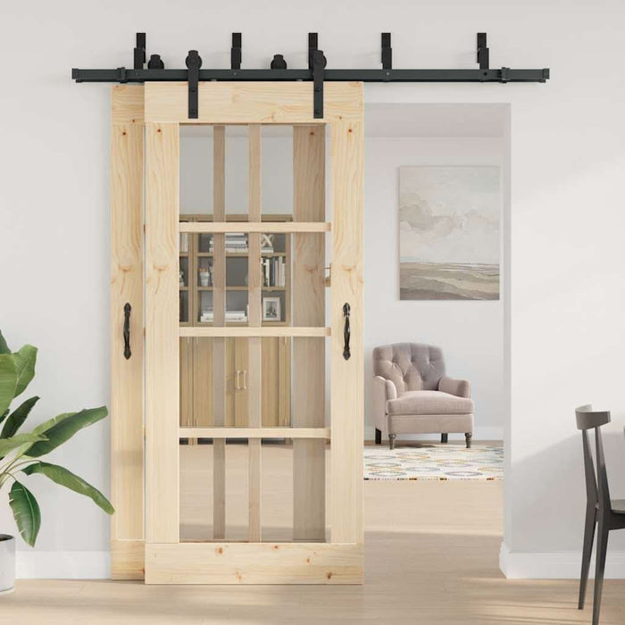 Set feronerie pentru uși glisante, negru, 200 cm, oțel - WALTI WALTI