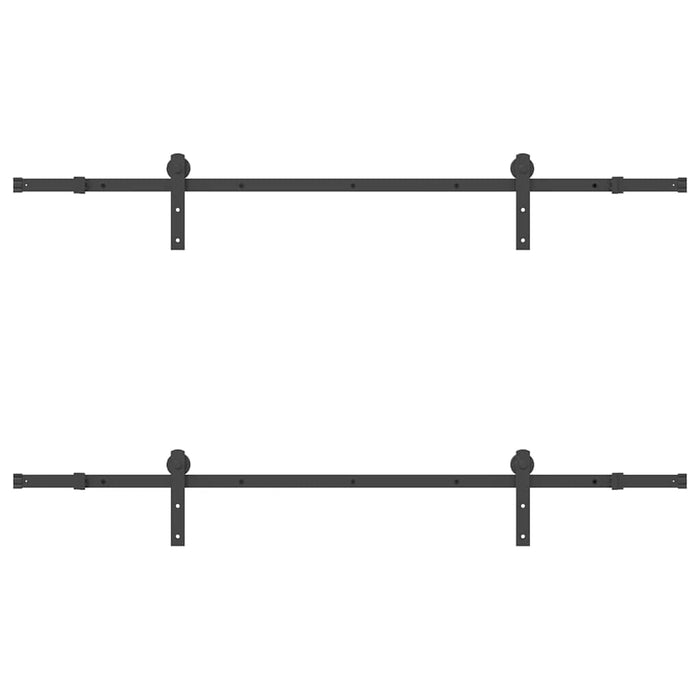 Set feronerie pentru uși glisante, negru, 200 cm, oțel - WALTI WALTI