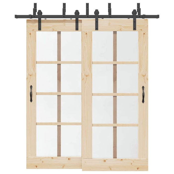 Set feronerie pentru uși glisante, negru, 200 cm, oțel - WALTI WALTI