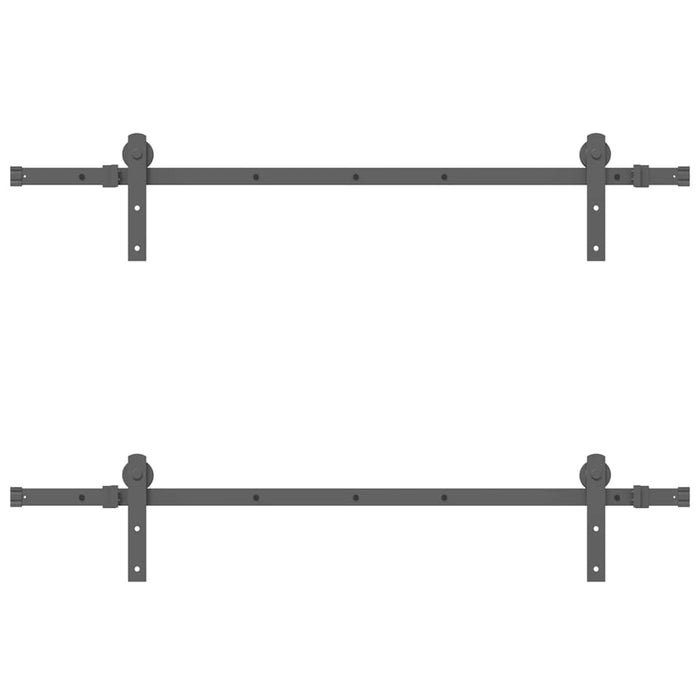 Set feronerie pentru uși glisante, negru, 152,5 cm, oțel - WALTI WALTI