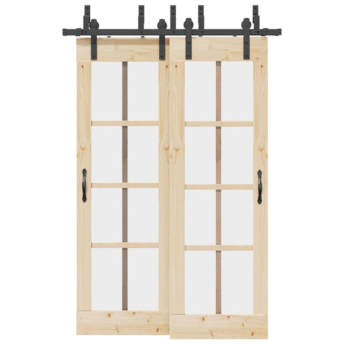 Set feronerie pentru uși glisante, negru, 152,5 cm, oțel - WALTI WALTI