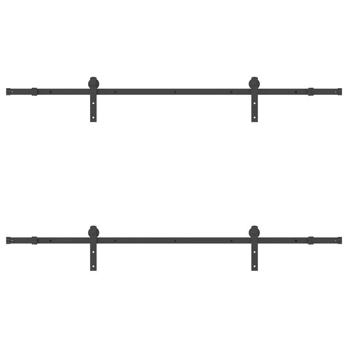 Set feronerie pentru uși glisante, negru, 213,5 cm, oțel - WALTI WALTI
