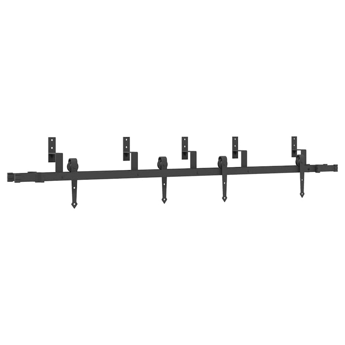 Set feronerie pentru uși glisante, negru, 213,5 cm, oțel WALTI