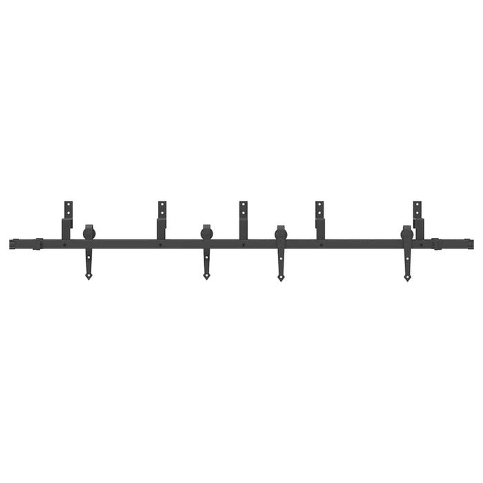 Set feronerie pentru uși glisante, negru, 213,5 cm, oțel WALTI