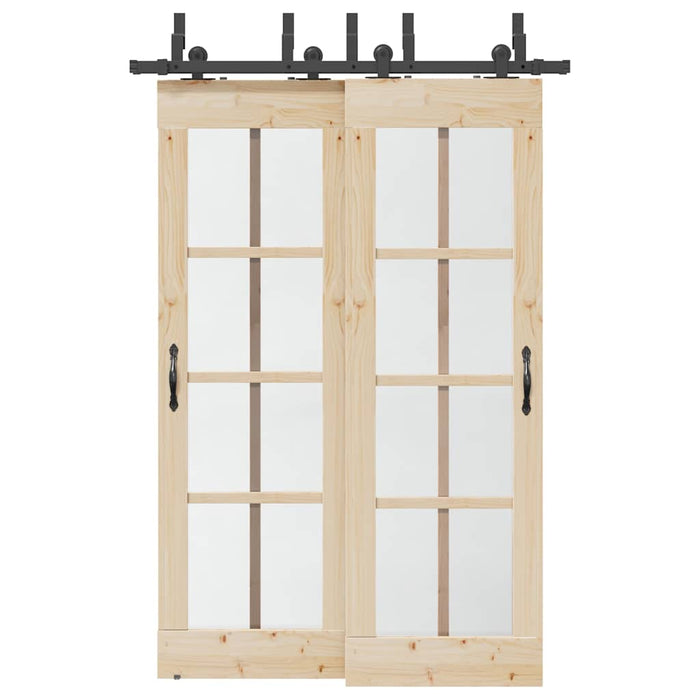 Set feronerie pentru uși glisante, negru, 152,5 cm, oțel - WALTI WALTI